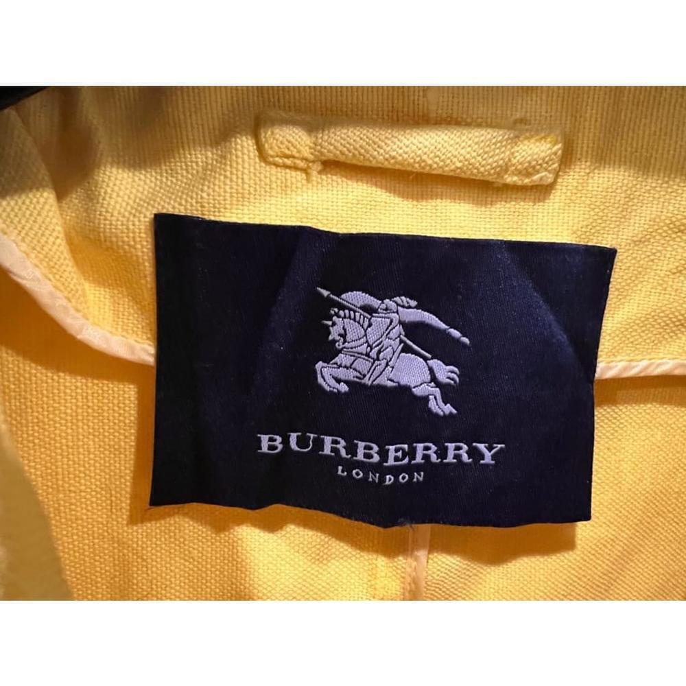 Burberry London Italy Yellow Double Breasted Pea Coat